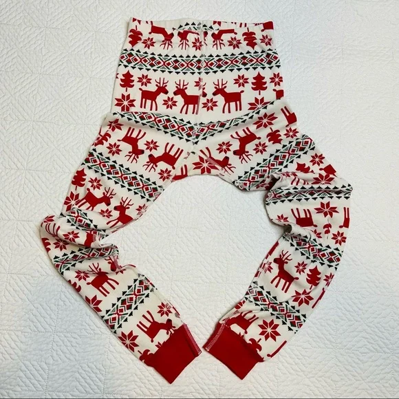 Hanna Andersson - Long John Pajama Set in Dear Deer 12 - Picture 4 of 11